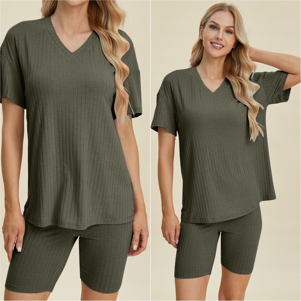 Ribbed Harmony Set - Moss